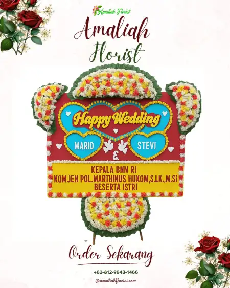 Papan Bunga Pernikahan Lebakkeusik